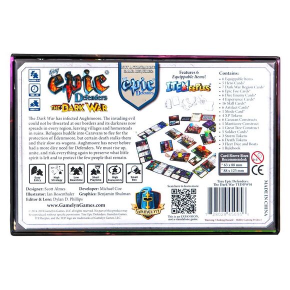 Jogo Tiny Epic Defenders The Dark War: Kickstarter Deluxe Promo Pack (2018): o que é, onde